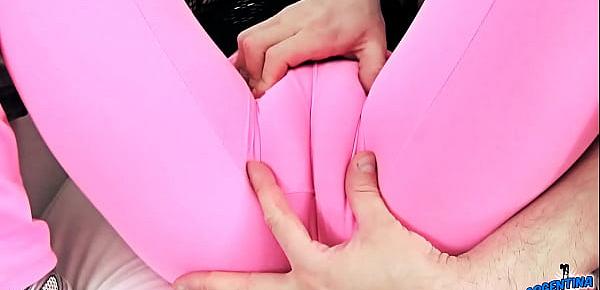  AMAZING CAMELTOE Pussy TEEN in Tight LYCRA SPANDEX Pants